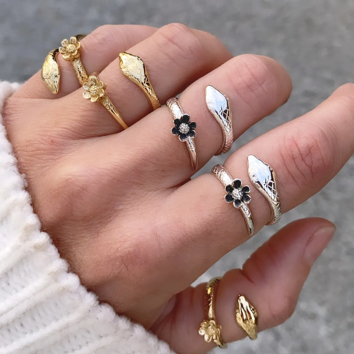 14k Gold Snake Ring