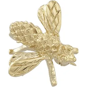 14K Yellow 18x16 mm Bee Brooch