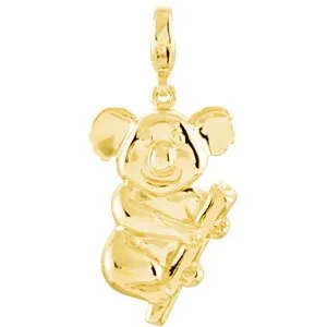 14K Yellow Charming Animals® Koala Bear Charm