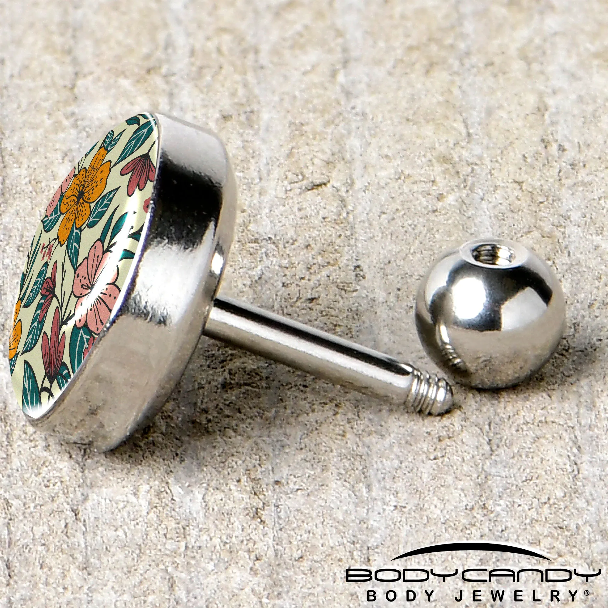 16 Gauge 1/4 Blossom Creation Wildflower Flowers Tragus Cartilage Earring