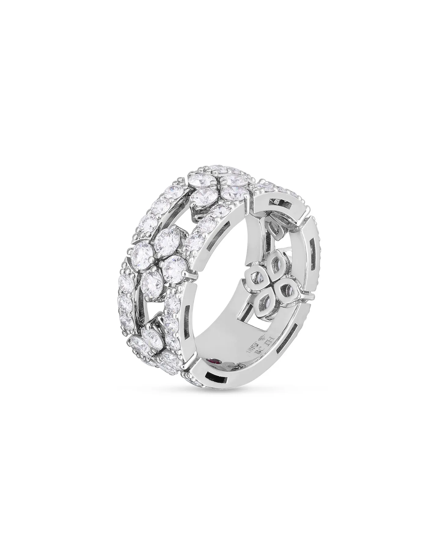 18K WG LOVE IN VERONA DIAMOND OPEN FRAME PAVE RING