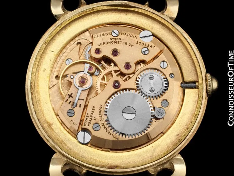 1950's Ulysse Nardin Mens Large Vintage Chronometer Dress Watch - 14K Gold
