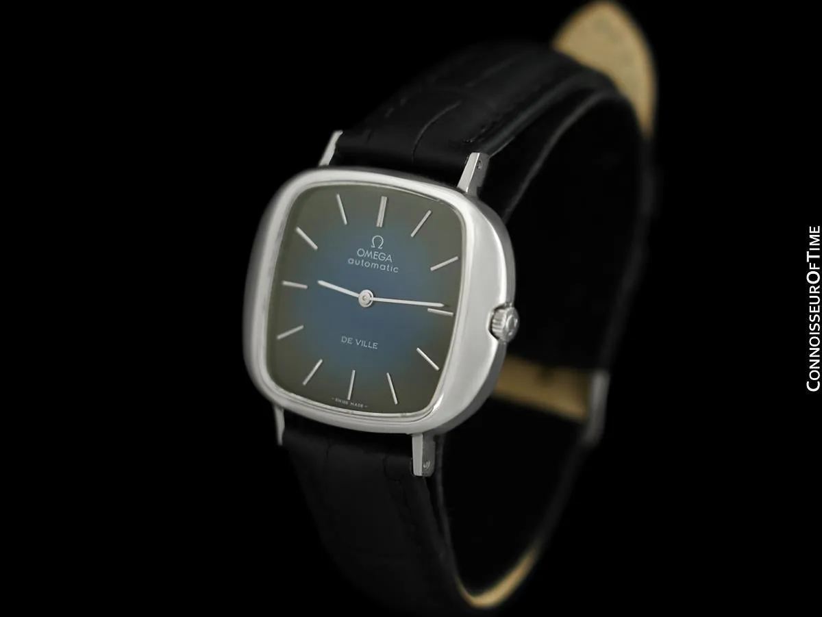 1974 Omega Vintage De Ville Mens Full Size Automatic "TV Shaped" Watch - Stainless Steel