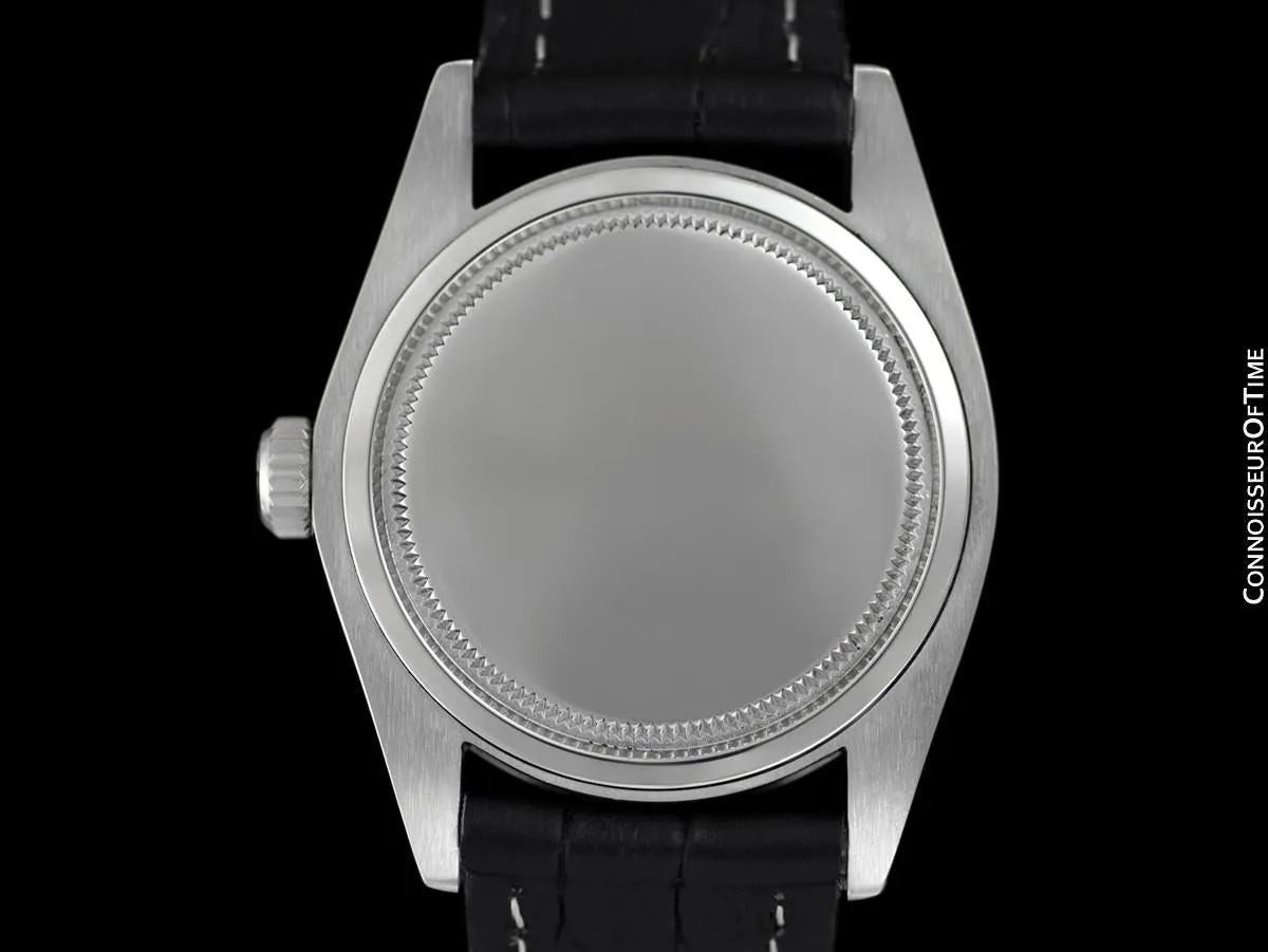 1974 Rolex Oyster Precision Classic Vintage Mens Handwound Watch with Blue Dial - Stainless Steel