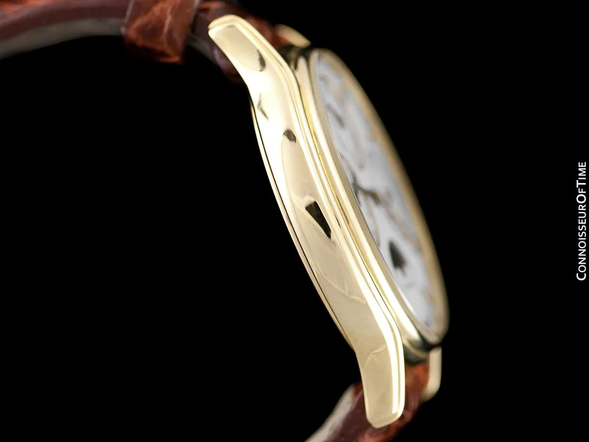1980's Bucherer (Carl F. Bucherer) Vintage Mens Triple Calendar Quantième with Moonphase - 18K Gold