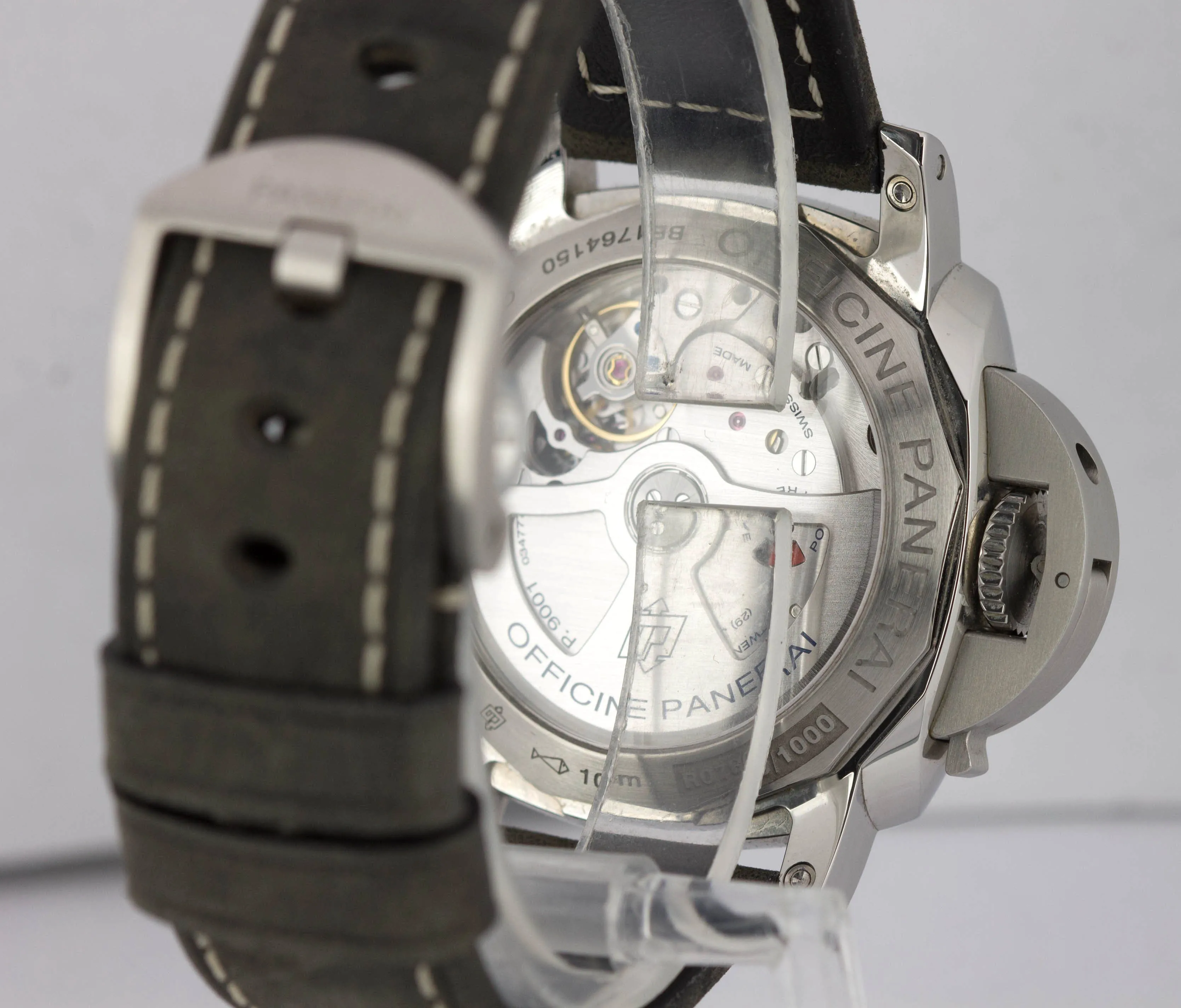 2015 Panerai PAM 535 R Luminor Hobnail 1950 GMT 3 Automatic 42mm Watch PAM00535