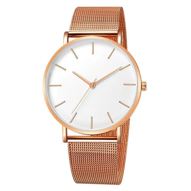 2019 Montre Femme Modern Women Watch Fashion Black Quartz Wristwatch Women Mesh Band Simple Watches Luxury Ladies Reloj Mujer