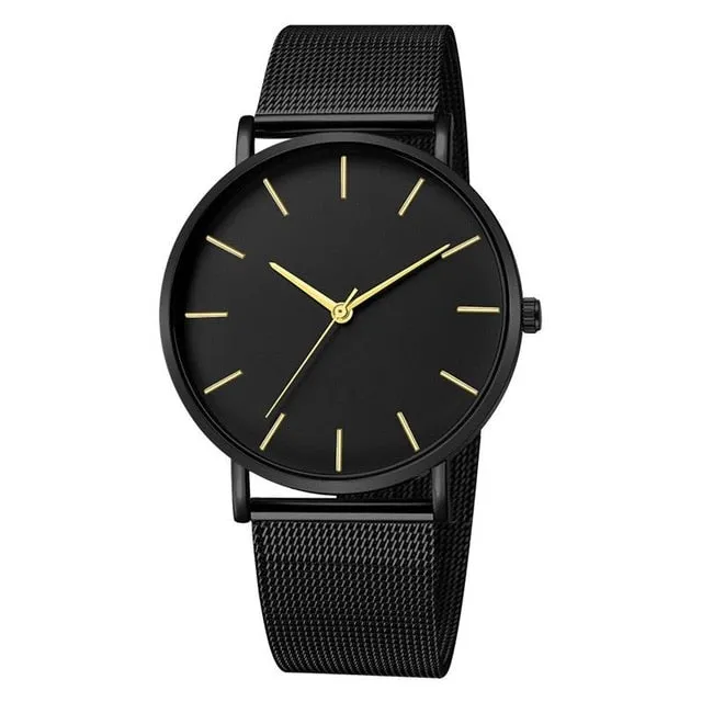 2019 Montre Femme Modern Women Watch Fashion Black Quartz Wristwatch Women Mesh Band Simple Watches Luxury Ladies Reloj Mujer