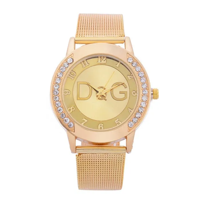 2019 New Fashion Watches European popular Style Women Luxury Brand Quartz Wristwatches Reloj Mujer Casual Stainless Steel Clock