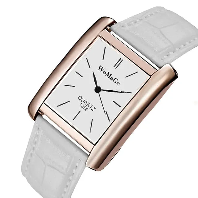 2019 New Square Men Watch Rose Gold Silver Case Men Watches 2019 Luxury Brand Leather Band Quartz Clock Montre Homme Vintage