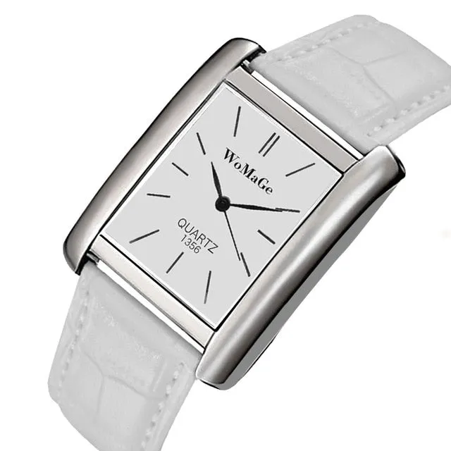 2019 New Square Men Watch Rose Gold Silver Case Men Watches 2019 Luxury Brand Leather Band Quartz Clock Montre Homme Vintage