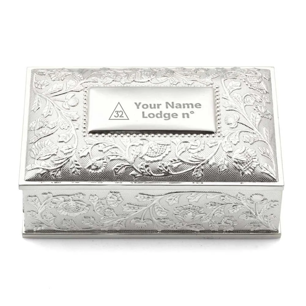 32nd Degree Scottish Rite Jewelry Box - Black Velvet Lining
