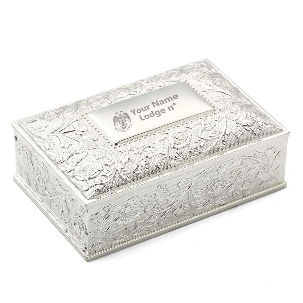 32nd Degree Scottish Rite Jewelry Box - Wings Down Black Velvet Lining
