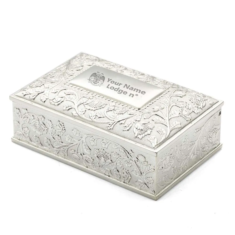 32nd Degree Scottish Rite Jewelry Box - Wings Down Black Velvet Lining