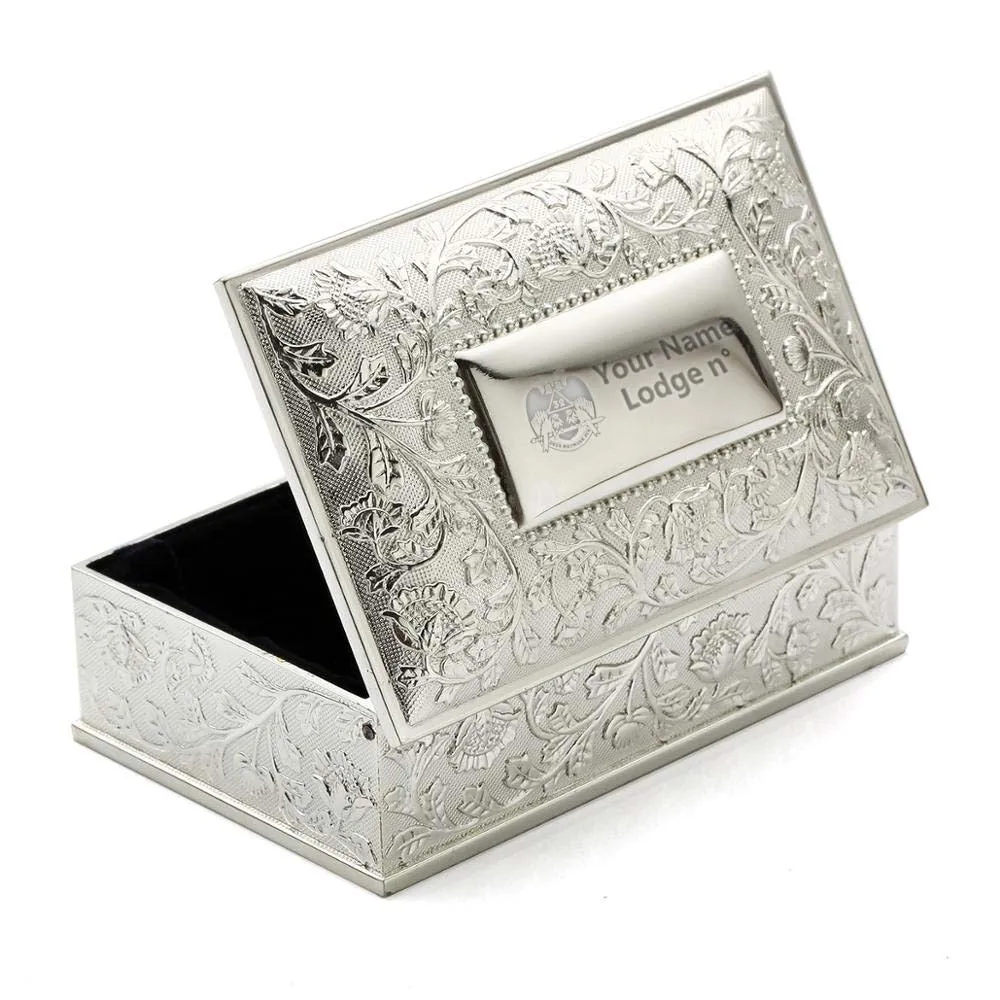 32nd Degree Scottish Rite Jewelry Box - Wings Down Black Velvet Lining