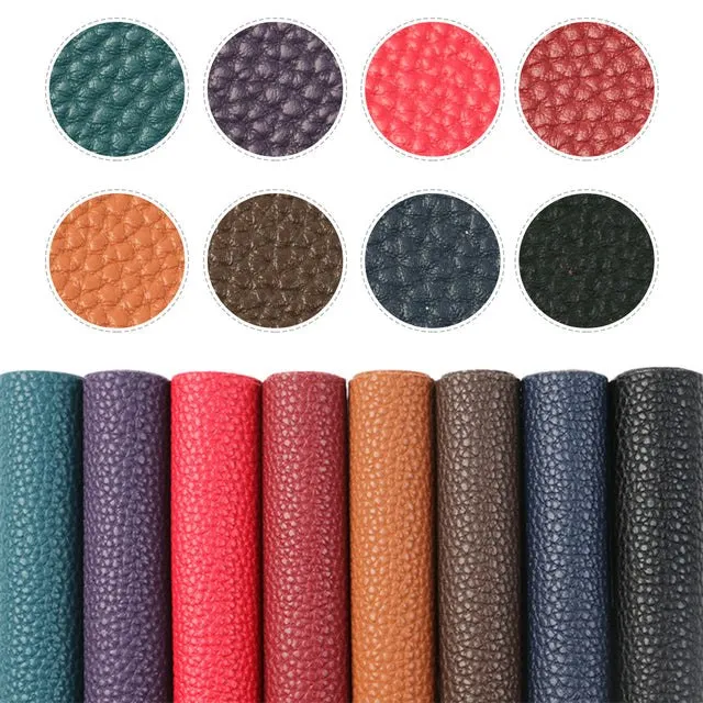 A5 Lychee Pattern Faux Synthetic Leather Sheet Packs