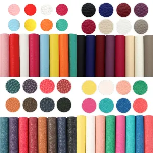 A5 Lychee Pattern Faux Synthetic Leather Sheet Packs
