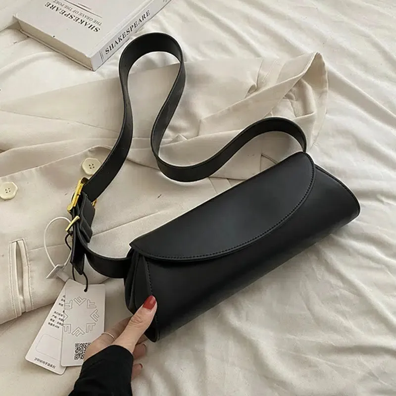 Adjustable Strap Leather Shoulder Bag