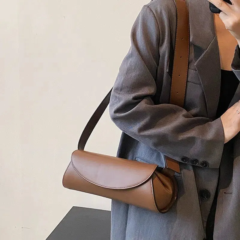 Adjustable Strap Leather Shoulder Bag