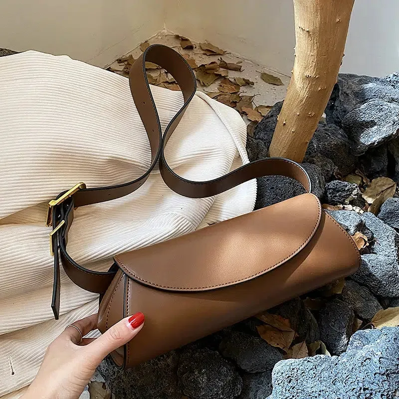 Adjustable Strap Leather Shoulder Bag