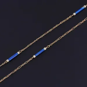 Antique Enamel Chain of 14k Gold