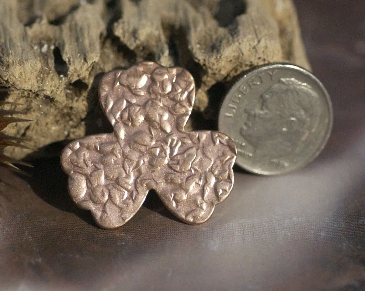 Antique Hammered Clover Flower 25mm Cutout for Blanks Enameling Stamping Texturing Variety of Metals