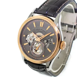 Armand Nicolet L08 43mm Stainless Steel and Rose Gold Grey Dial 8620A-GR-P713GR2