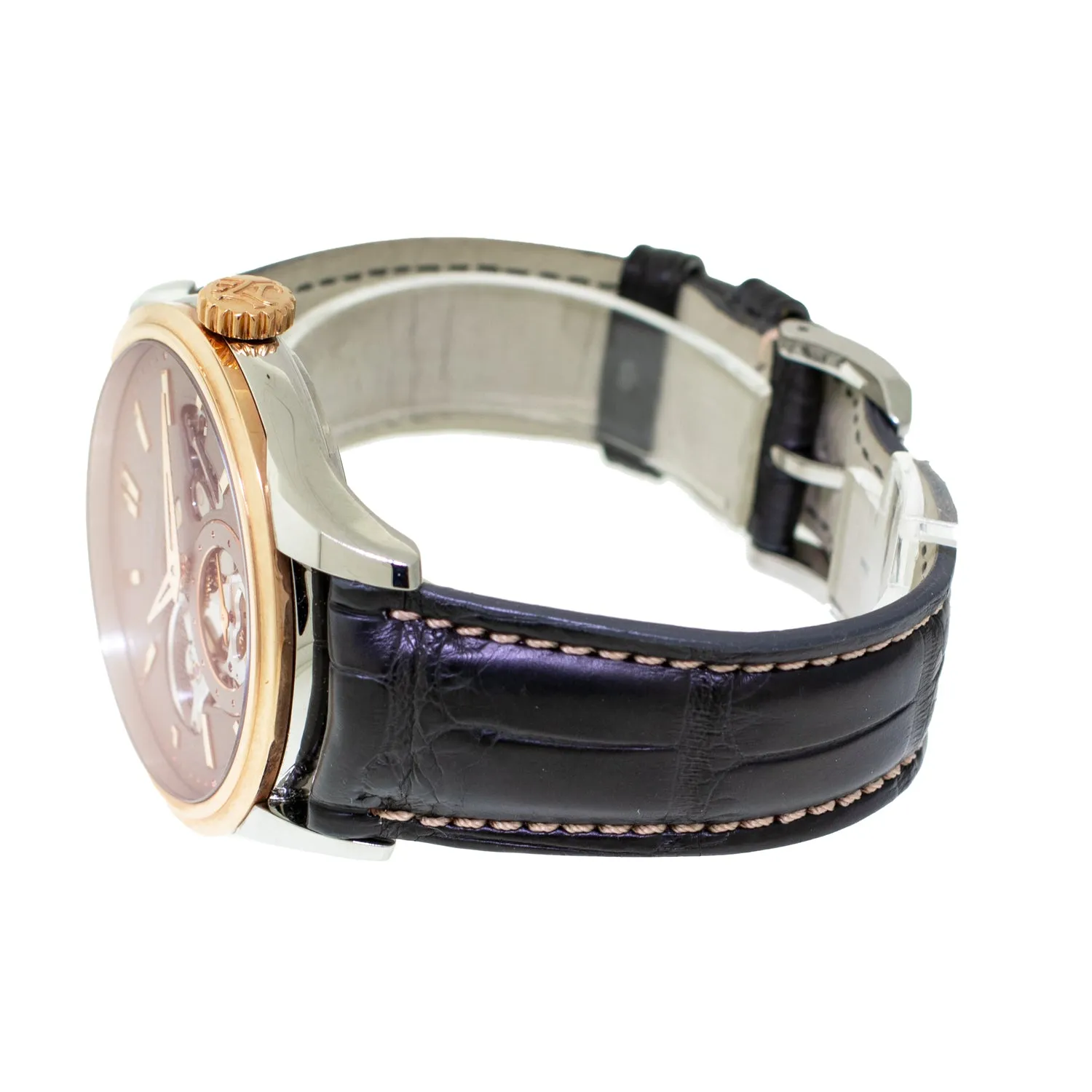 Armand Nicolet L08 43mm Stainless Steel and Rose Gold Grey Dial 8620A-GR-P713GR2