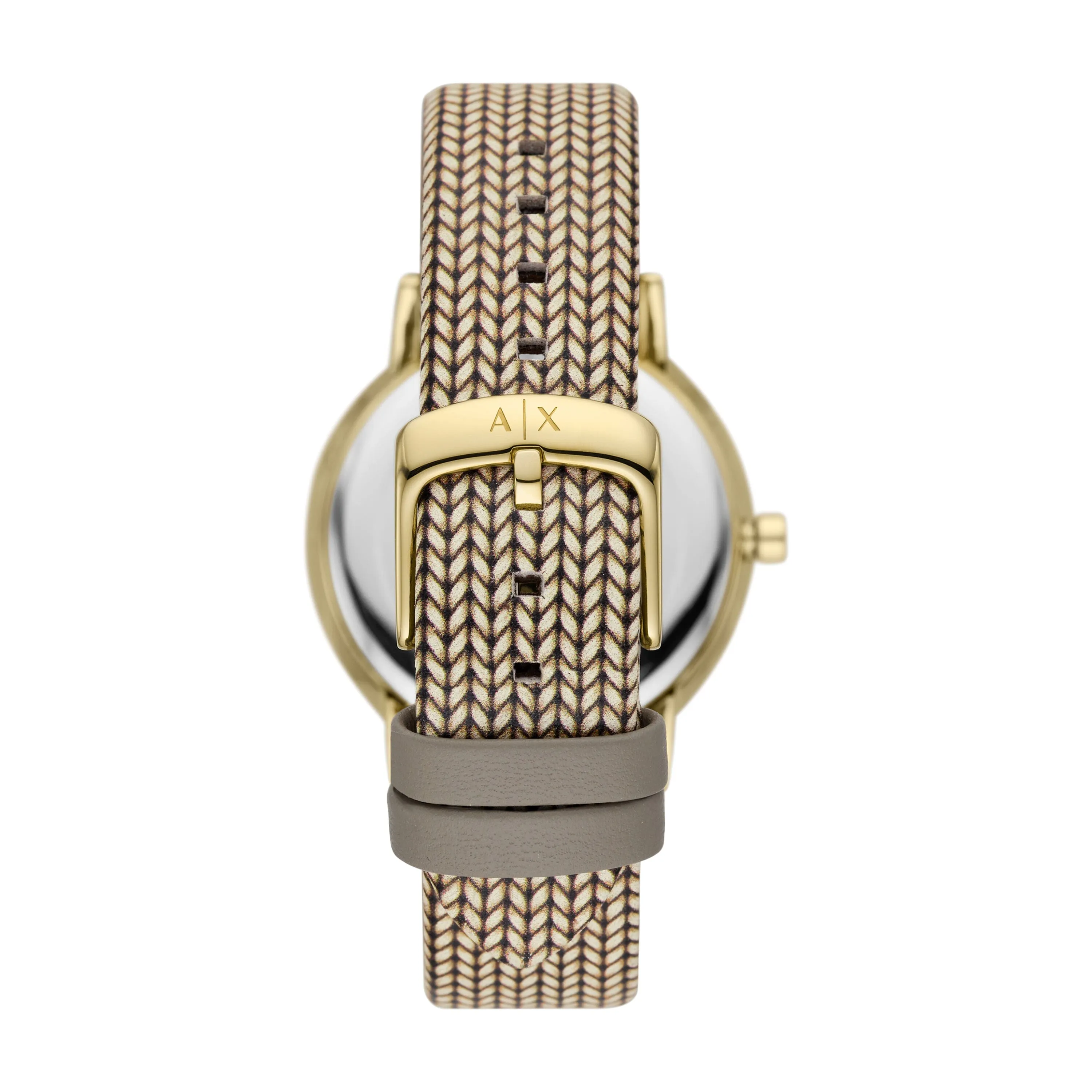 Armani Exchange Three-Hand Brown Leather Watch AX5594