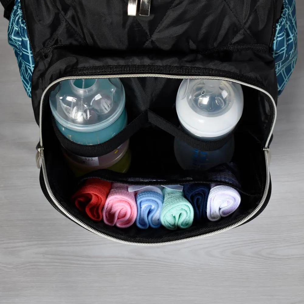 Baby Diaper Bag (All-in-One Traveler) Green Truck Design