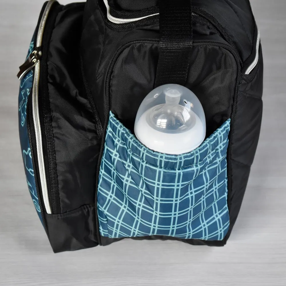 Baby Diaper Bag (All-in-One Traveler) Green Truck Design