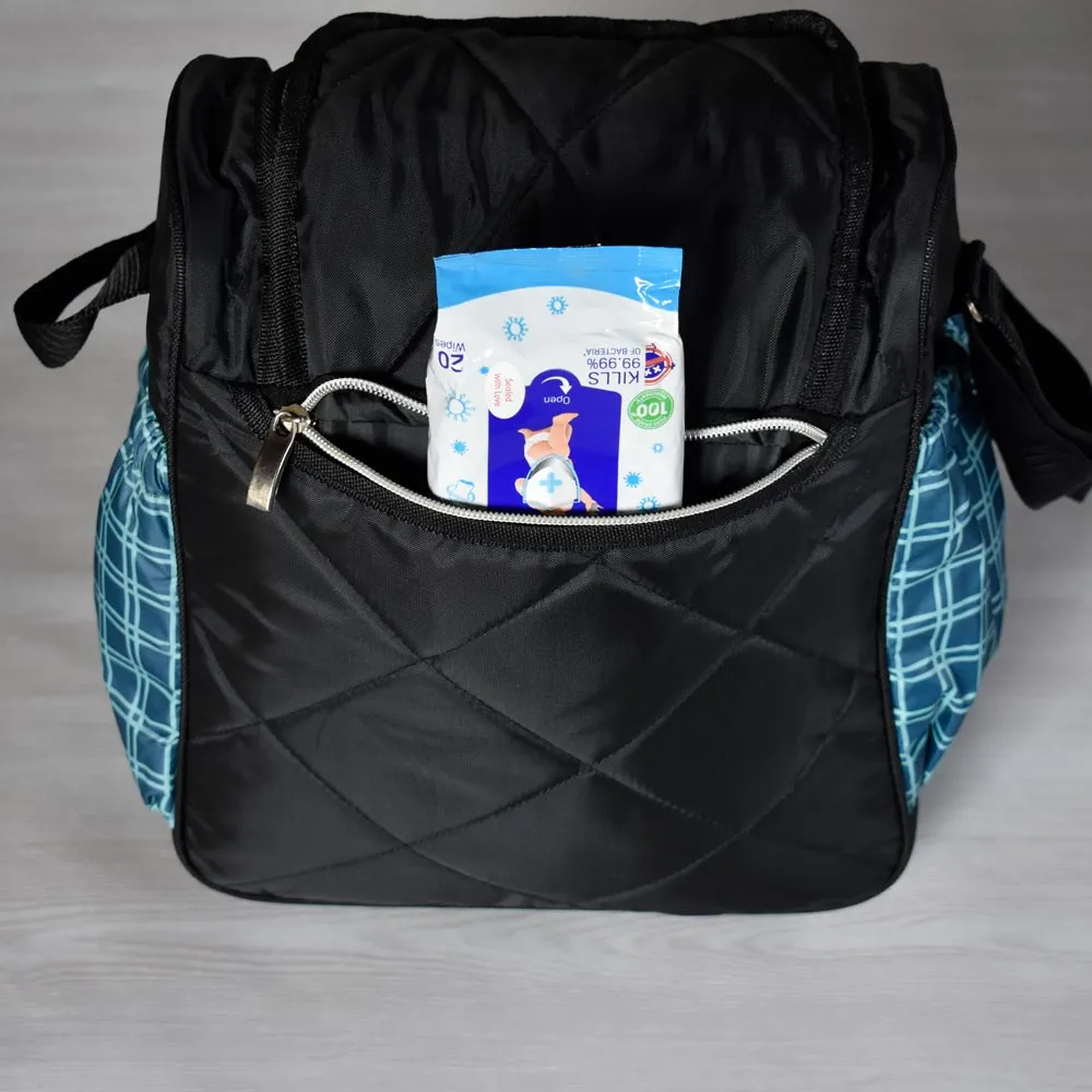 Baby Diaper Bag (All-in-One Traveler) Green Truck Design
