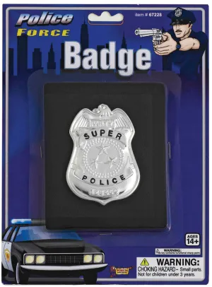 Badge Police W Wallet  Costume Accessories