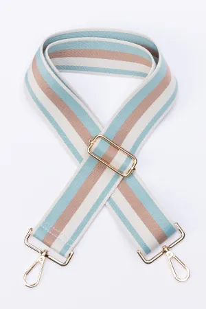 Bag Strap - Aqua/Neutral Stripe