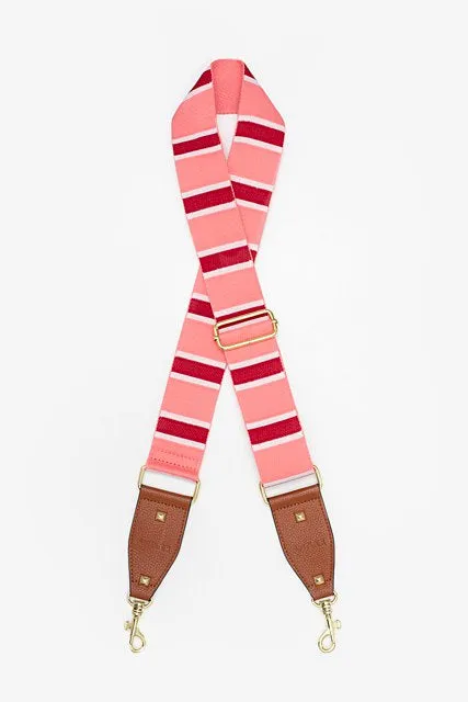 Bag Strap - Pink & Red Stripe