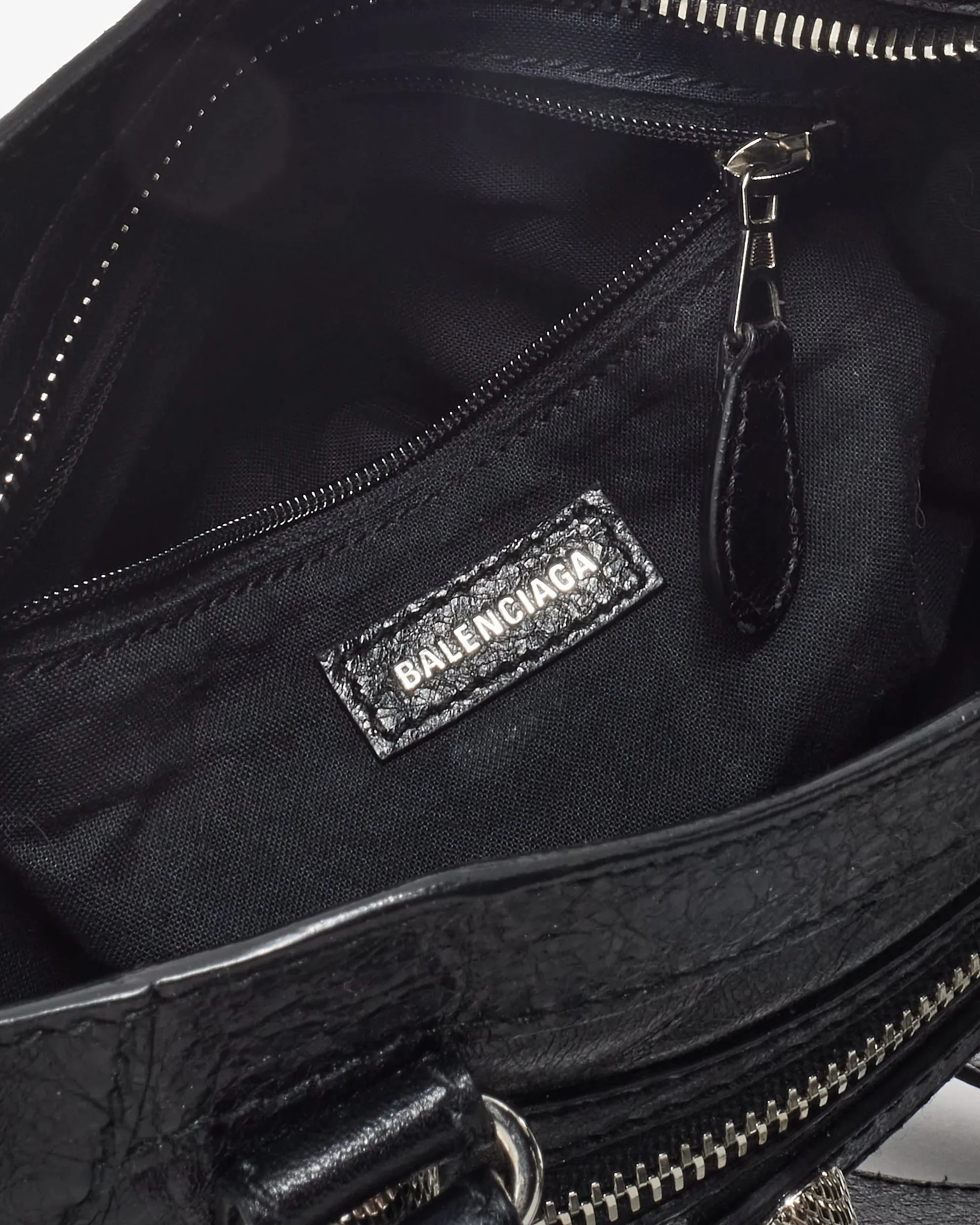 Balenciaga Black Leather Giant SHW Mini City Bag
