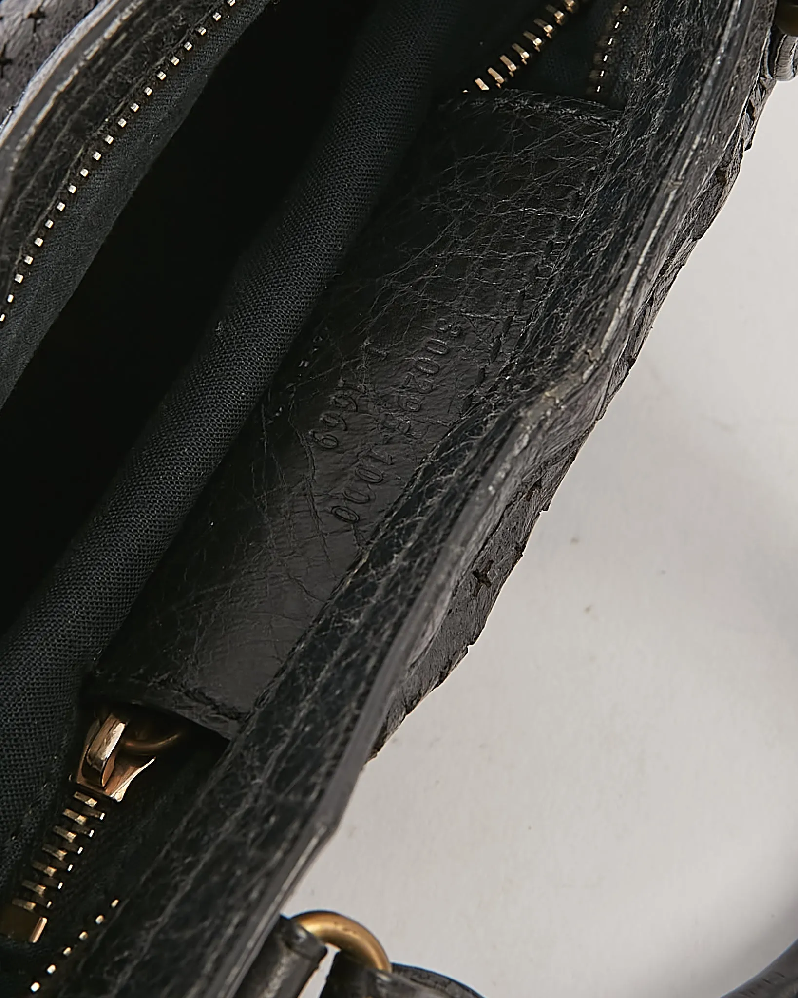 Balenciaga Black Perforated Leather Mini City Bag