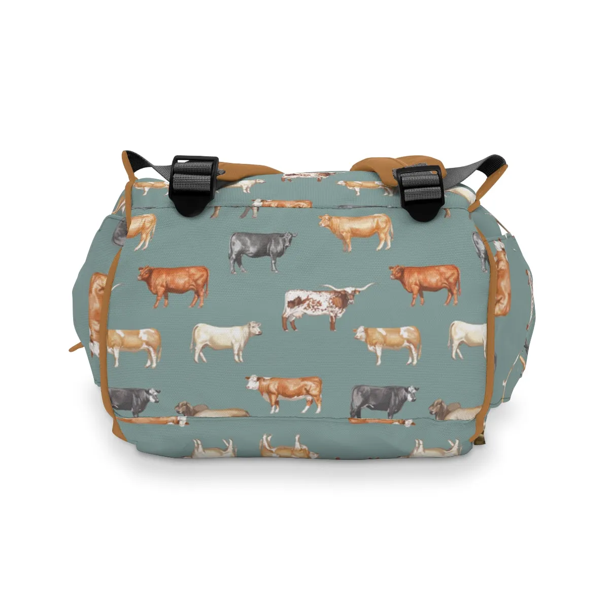 Beef Cows Diaper Bag in Denim