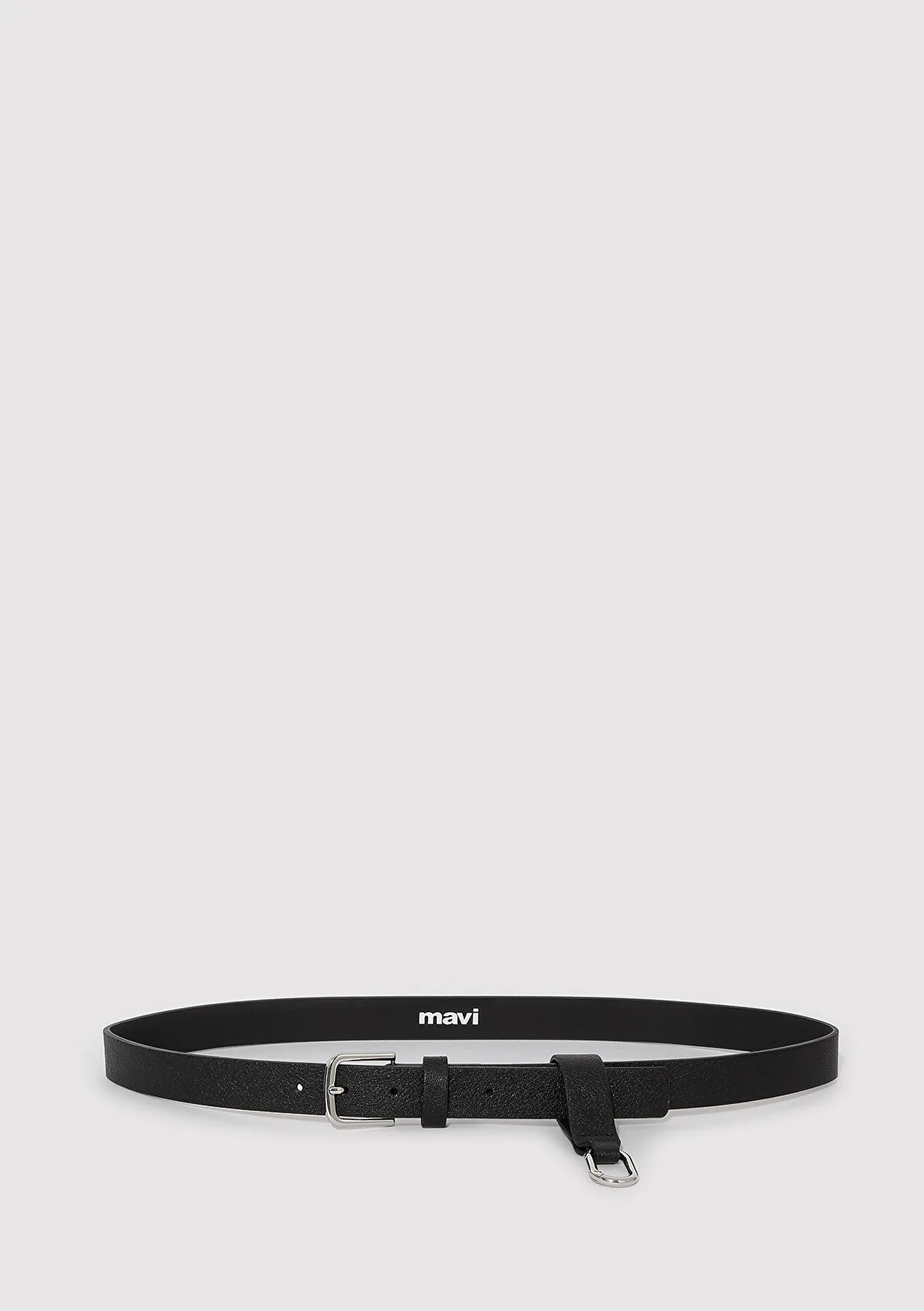 Black Faux Leather Belt