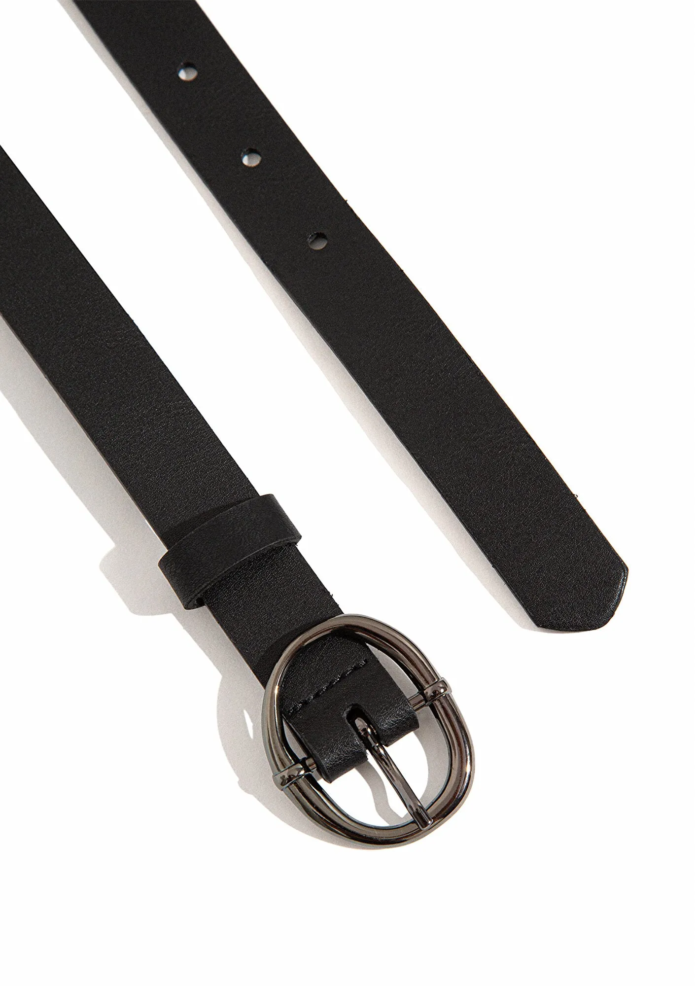 Black Faux Leather Belt