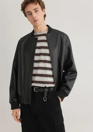 Black Faux Leather Belt