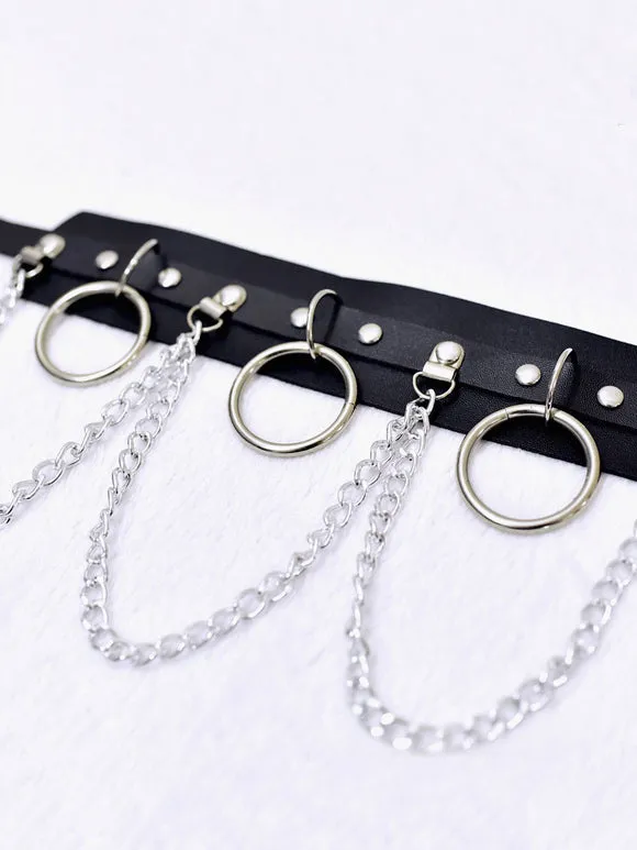 Black Lolita Metal Choker Metal Details Metallic Miscellaneous Lolita Accessories