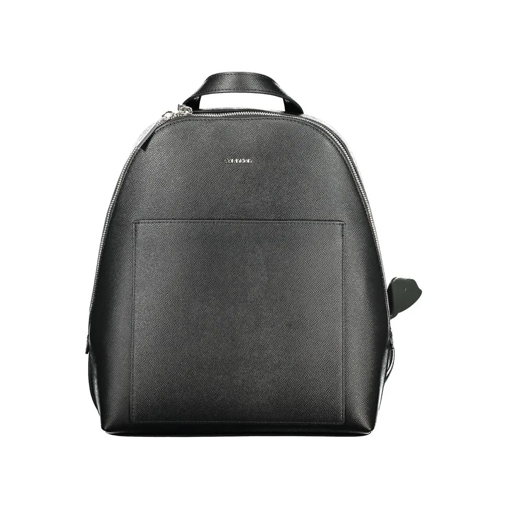 Black Polyethylene Women Backpack