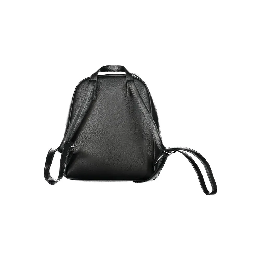 Black Polyethylene Women Backpack