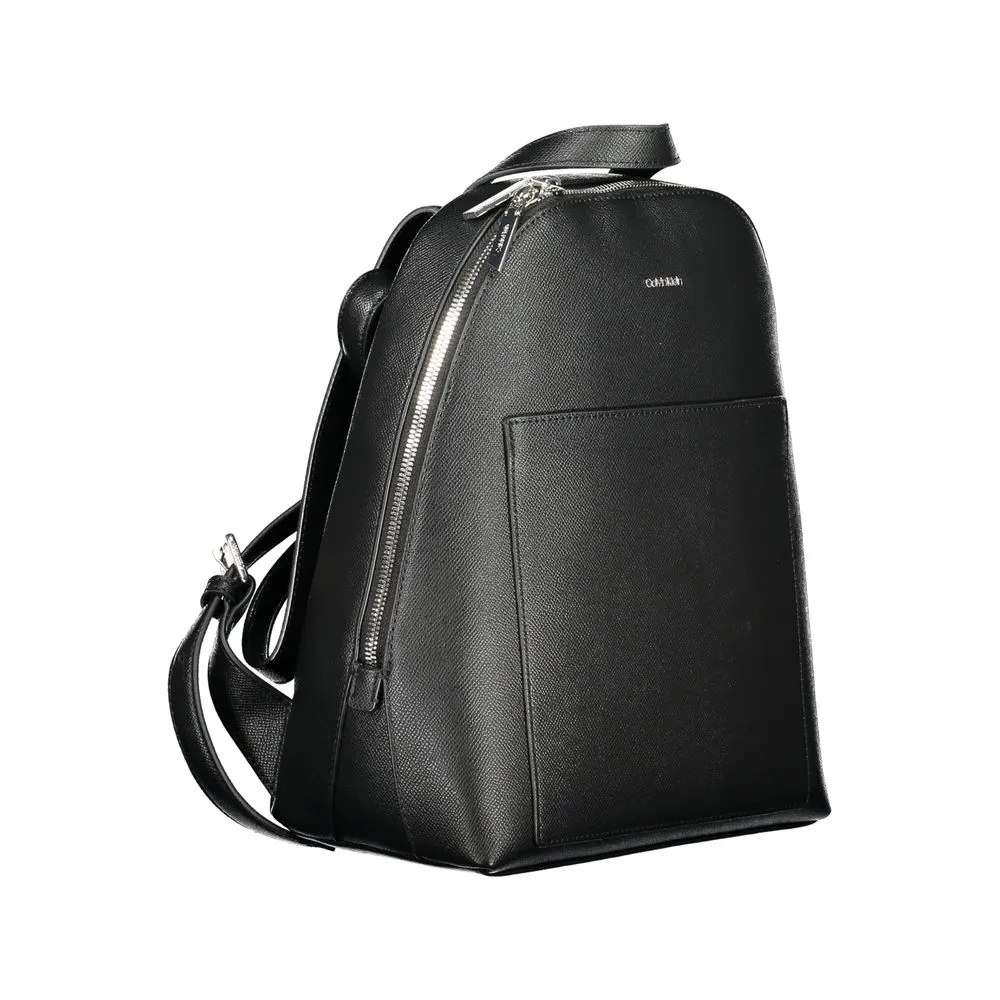 Black Polyethylene Women Backpack
