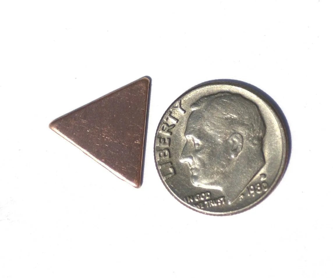 Blank Triangles 14.5mm Cutout for Enameling Stamping Texturing Soldering Blanks