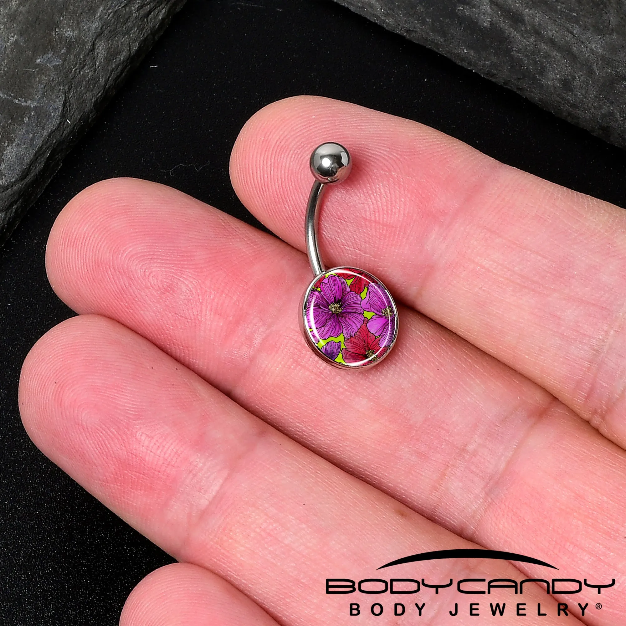Blossom Creation Tropical Floral Flowers Belly Ring