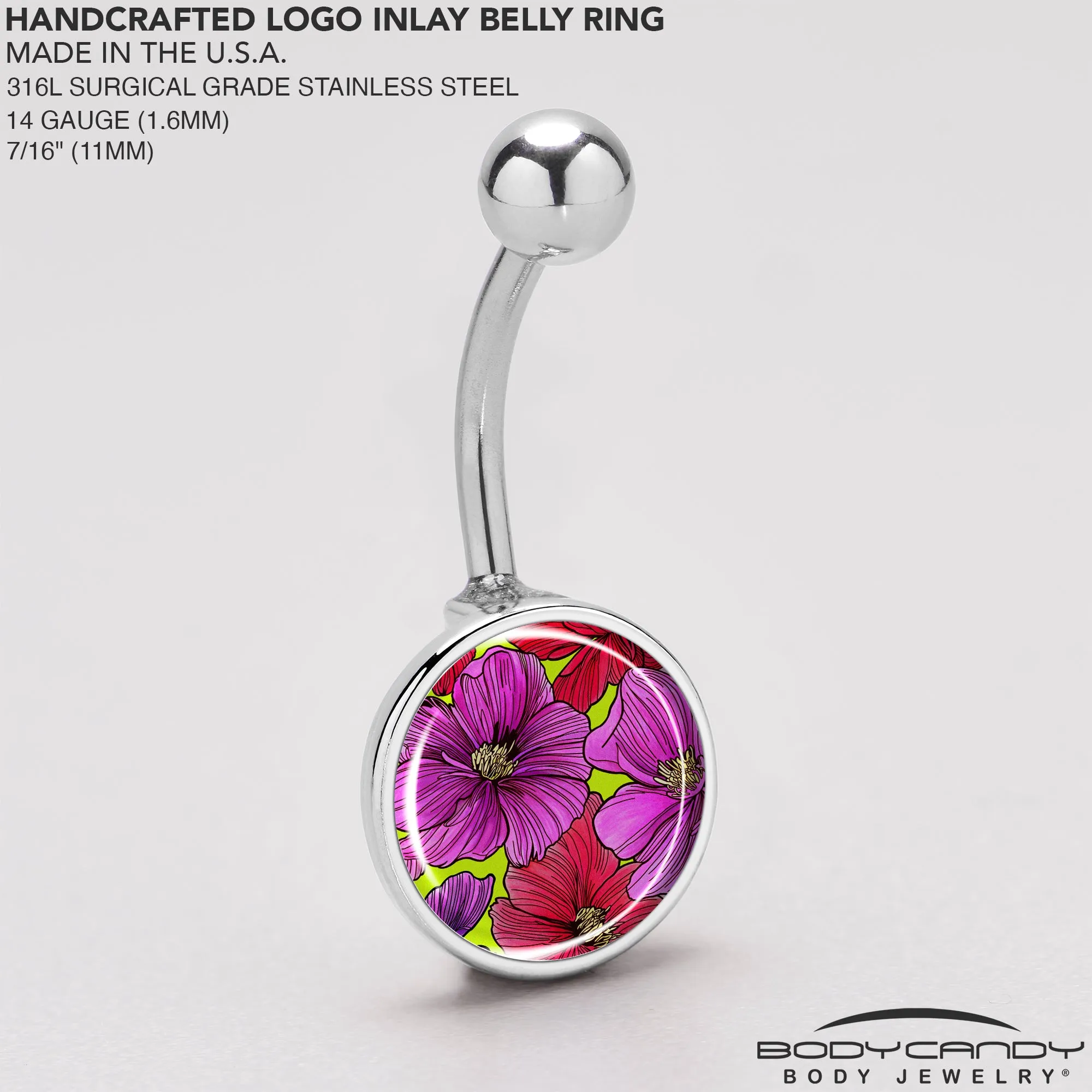 Blossom Creation Tropical Floral Flowers Belly Ring