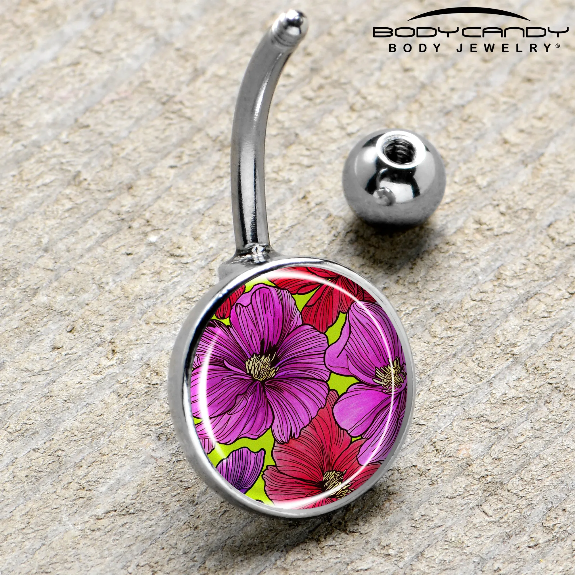 Blossom Creation Tropical Floral Flowers Belly Ring