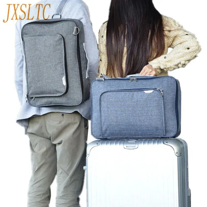 Blue denim large capacity suitcase fashion girl backpack laptop backpack travel bag